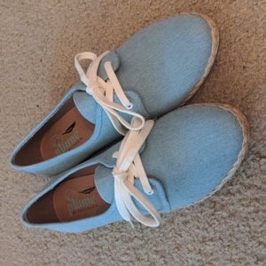 Light Blue Espadrilles Shoes in Size W10